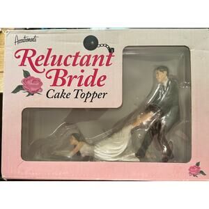 Reluctant Bride Wedding Cake Topper Funny 4"H x 6"L New Accoutrements 2009